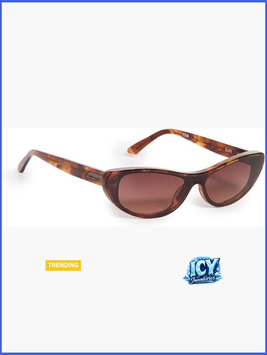 Tortoiseshell Acrylic Cateye Sunglasses with UV Protection main image 3